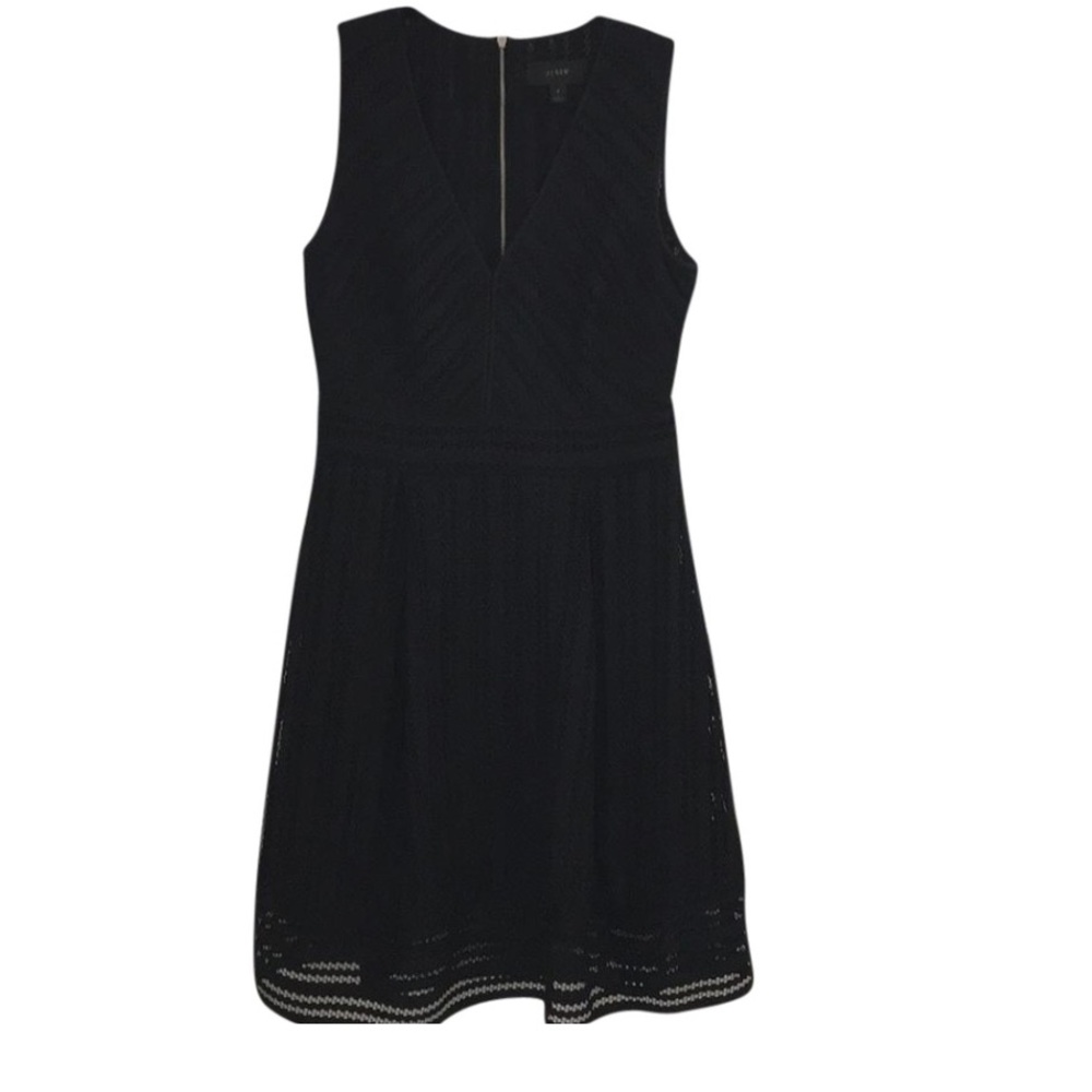 J crew a-line black eyelet dress